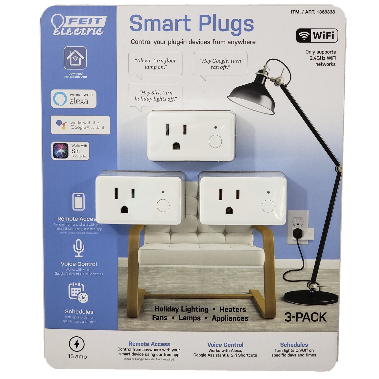 Feit Wi-Fi Smart Outdoor Plug 2-pack : Tools & Home