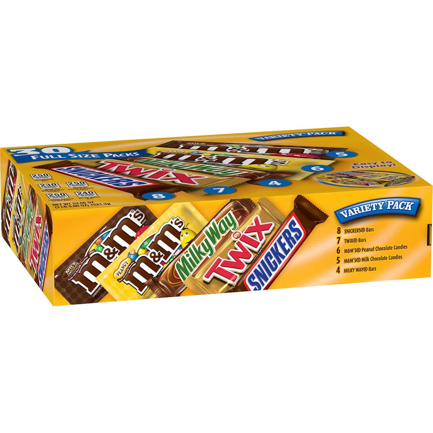 Snickers M&M'S Caramel Twix & Milky Way Caramel Lovers Chocolate Candy  Variety Pack, 55ct/33.43 oz - Fry's Food Stores