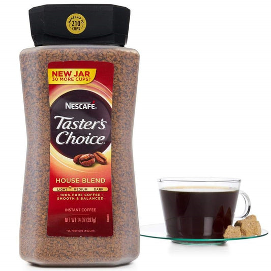 Nescafe Taster's Choice House Blend Instant Coffee 100% Pure, Jar 14 Oz (397g)