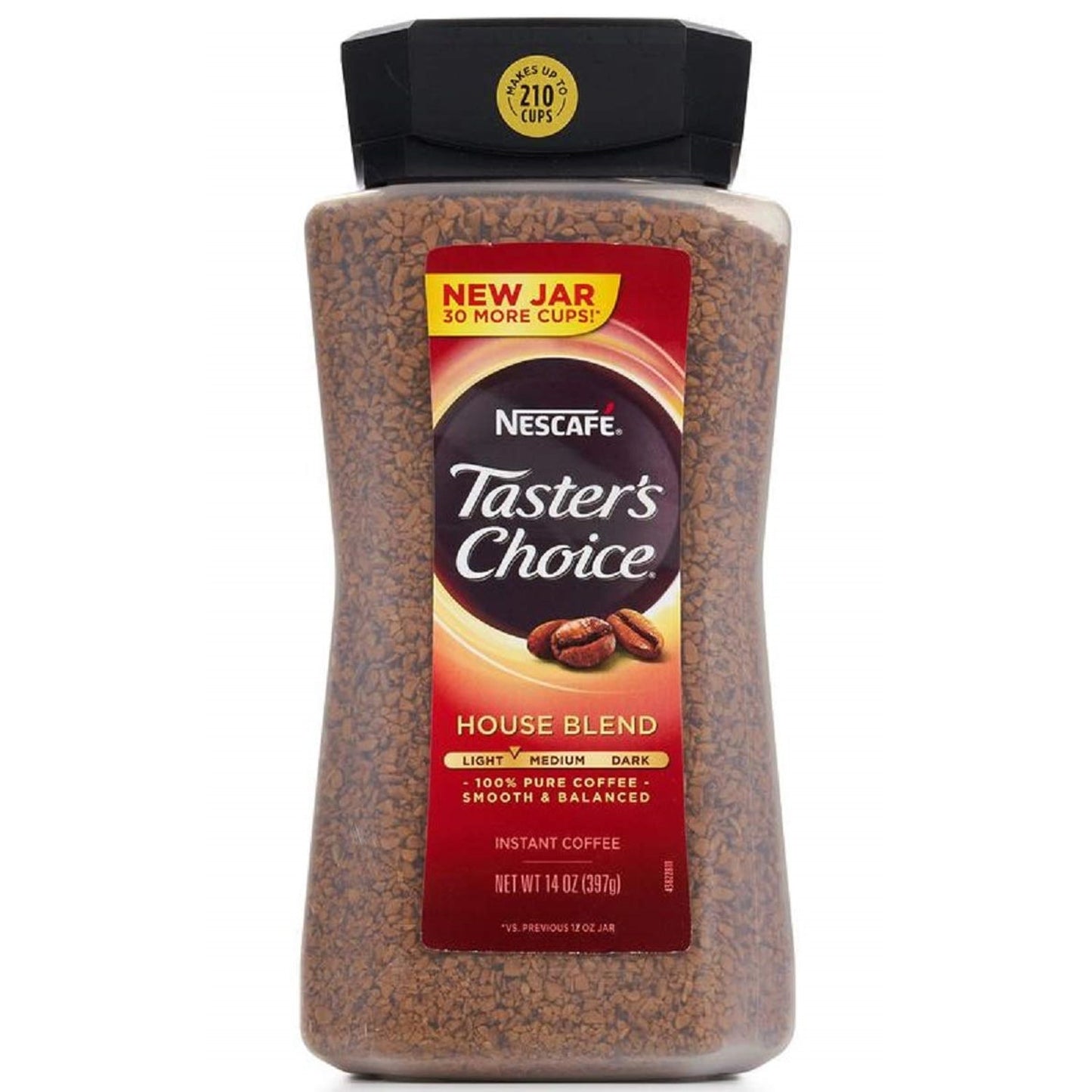 Nescafe Taster's Choice House Blend Instant Coffee 100% Pure, Jar 14 Oz (397g)