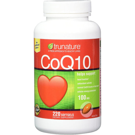 Trunature Coenzyme CoQ10 Heart Function, antioxidant - 100 MG - 250 Softgels