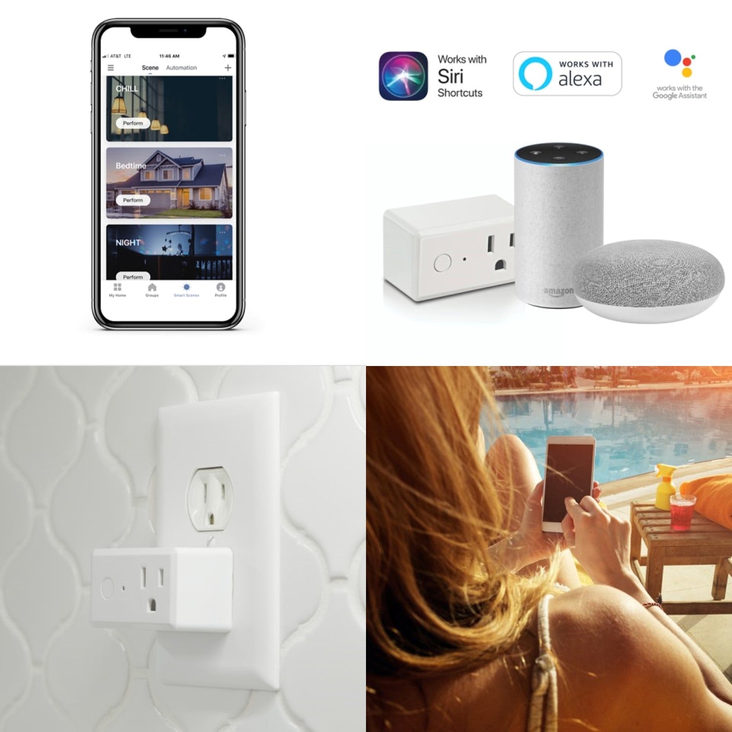 Feit Electric Smart Plug, WiFi Plug Works with Alexa and Google Home,  Indoor Plug, No Hub Required, 2.4Ghz Network, Remote Control from Anywhere,  15