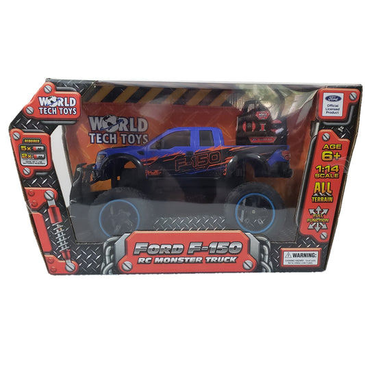 World Tech Ford F-150 Blue 1:14 Scale All Terrain Remote Control Monster Truck