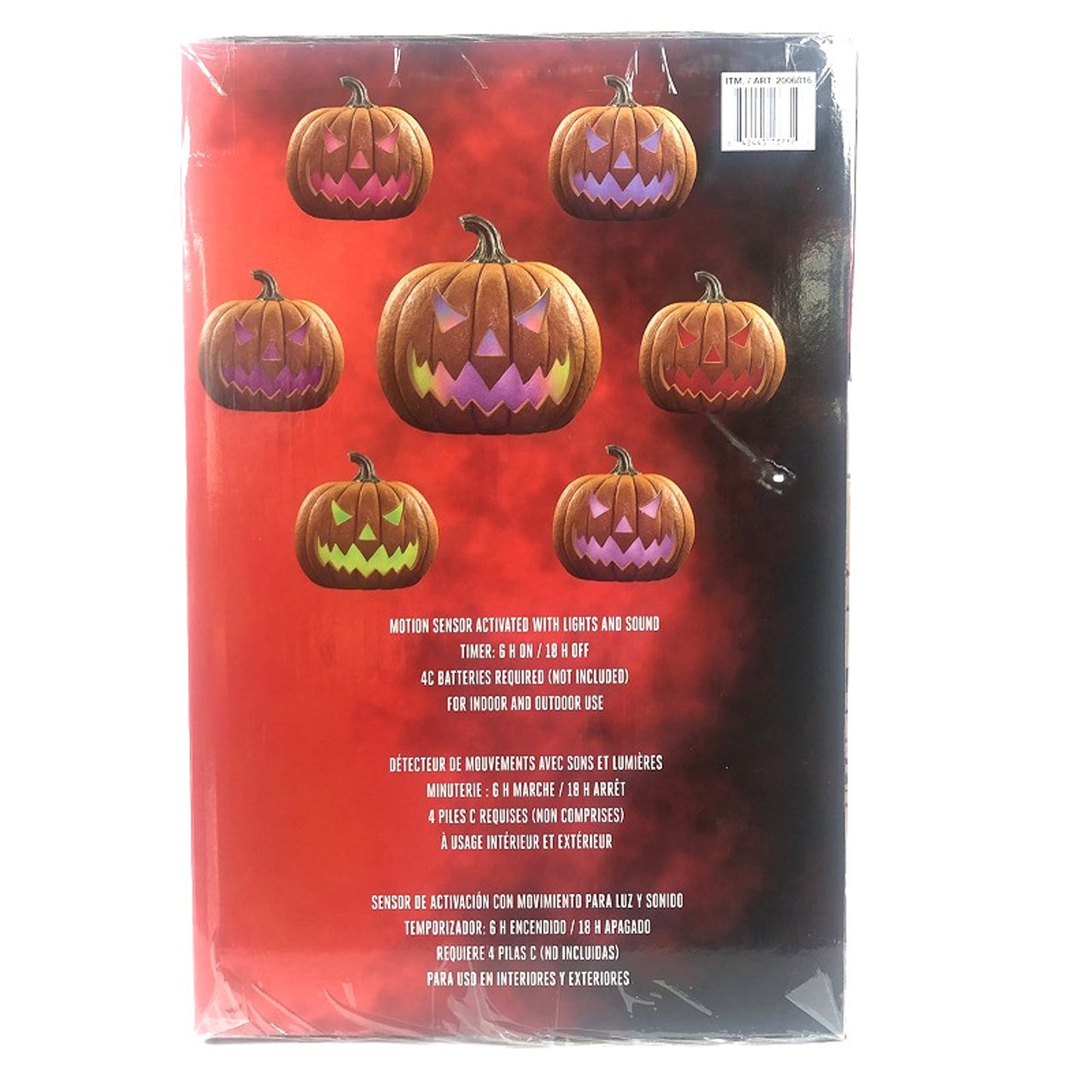 LED Halloween Pumpkin with Motion Sensor Lights & Sounds