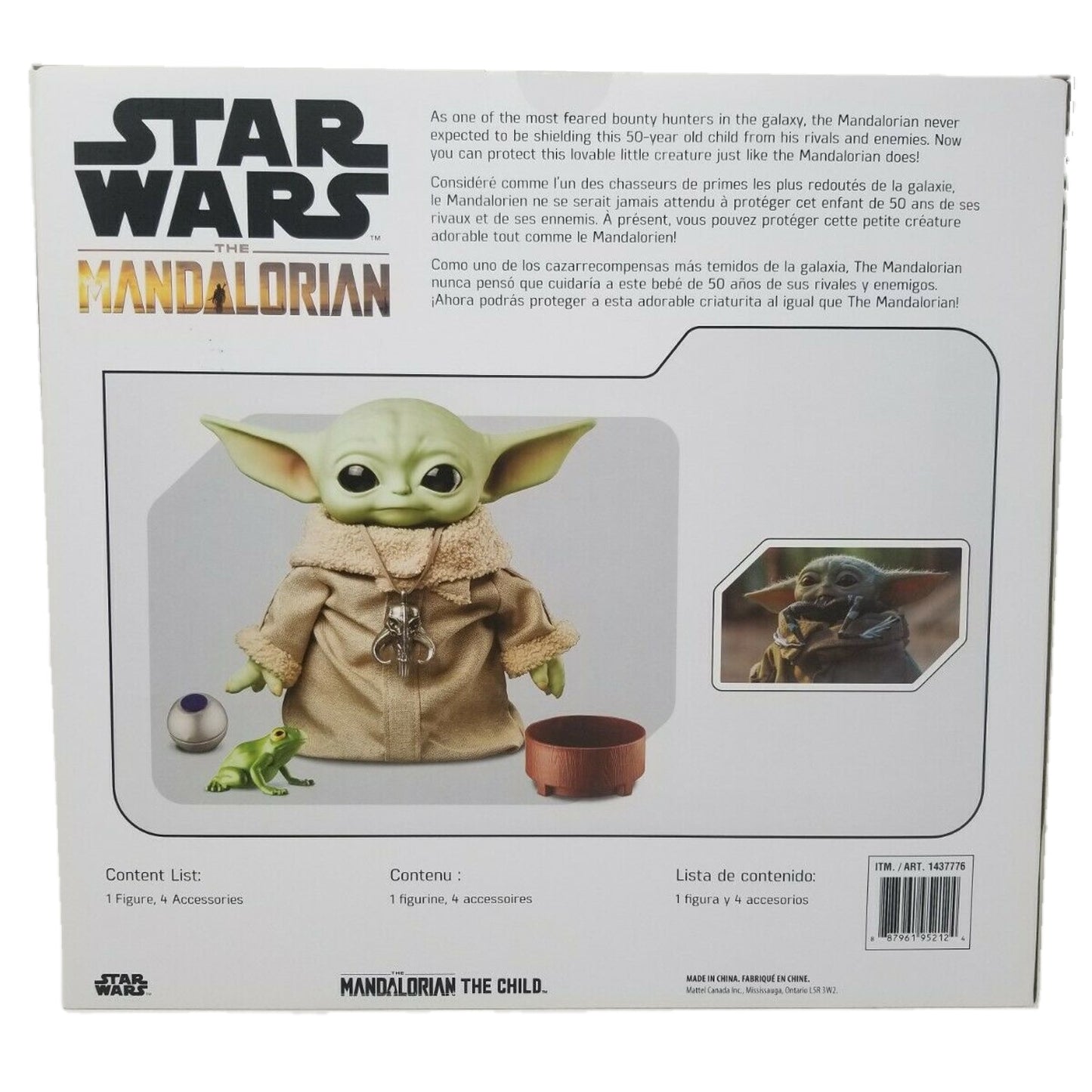 Star Wars Disney The Child Baby Yoda The Mandalorian with 4 Accessories 12" Tall