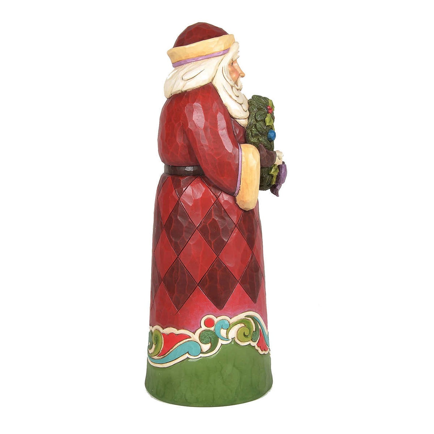 Jim Shore 20" Santa Statue with glowing candle Hand crafted & painted Christmas