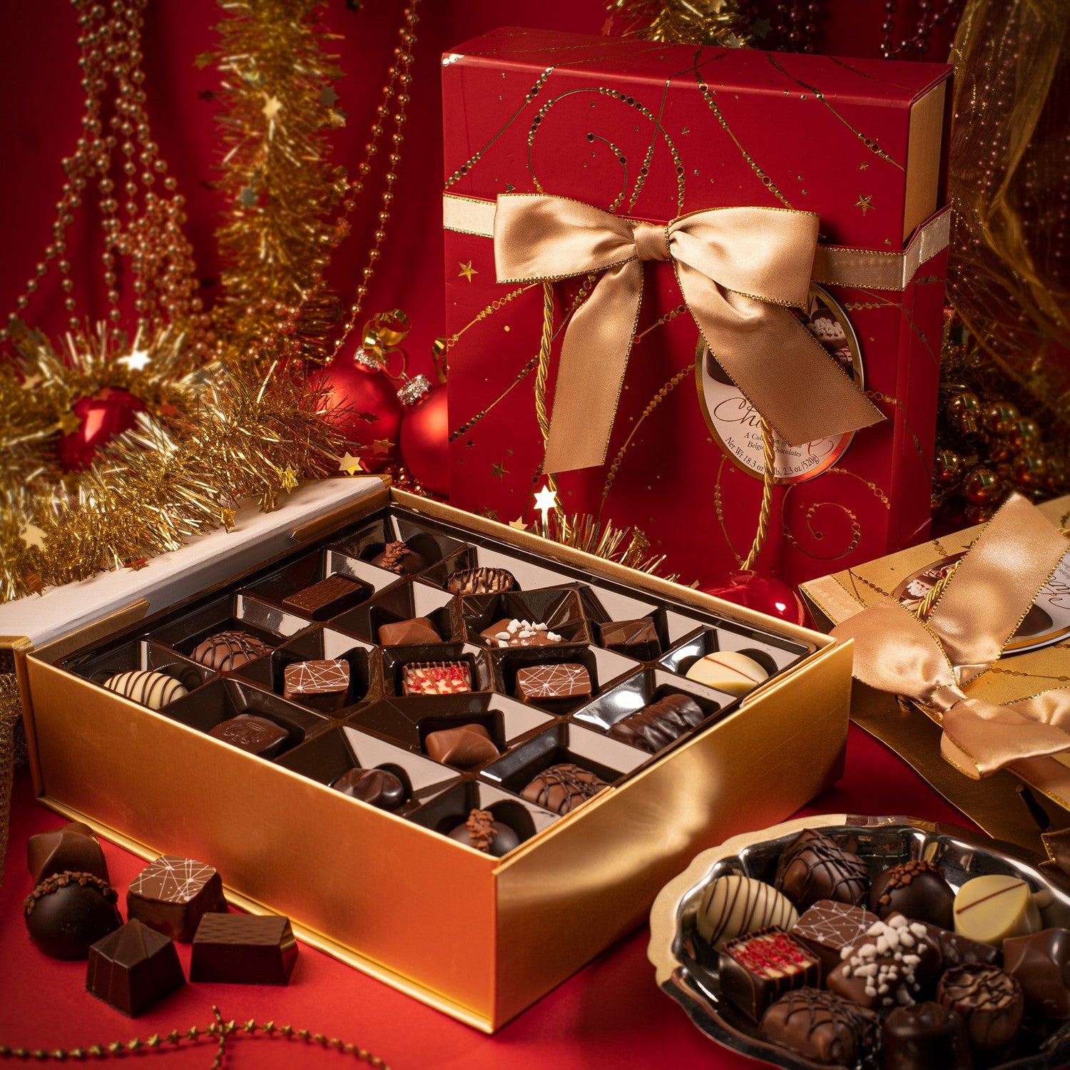 Bruyerre Assortment of Finest Belgian Chocolates 7.05 Oz Holiday Gift Box :  Grocery & Gourmet Food 