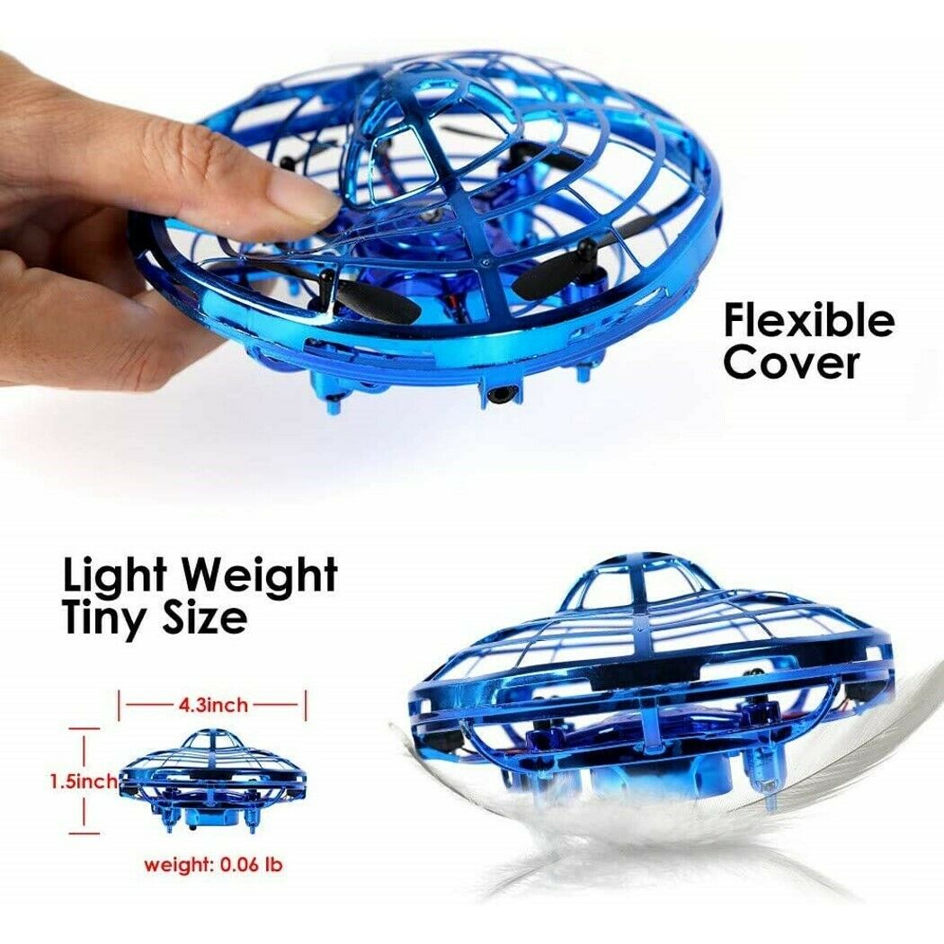 Hover Star UFO Drone Operates Via Hand Super Easy Skill - Blue