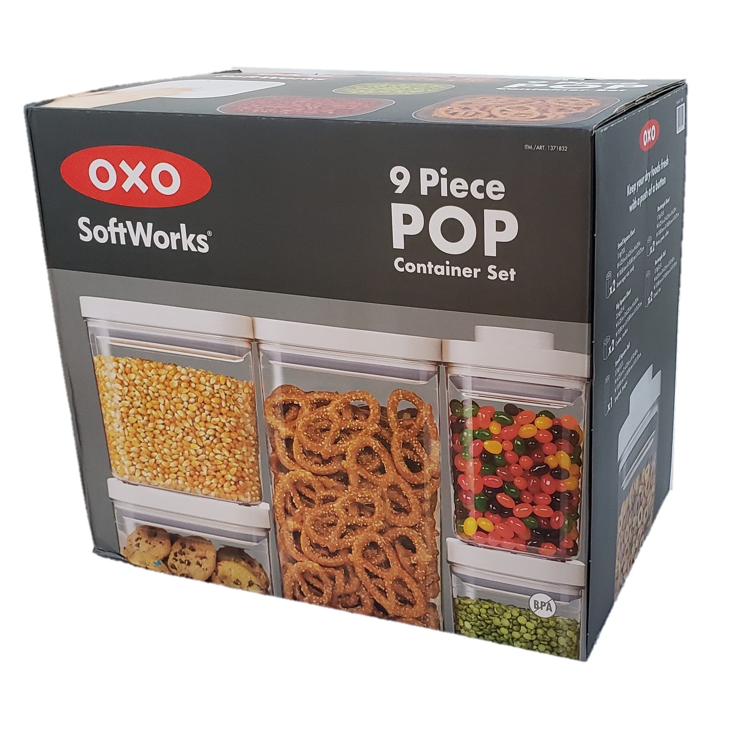 OXO SoftWorks 9-Piece POP Food Storage Push Button, Air Tight Seal  Container Set