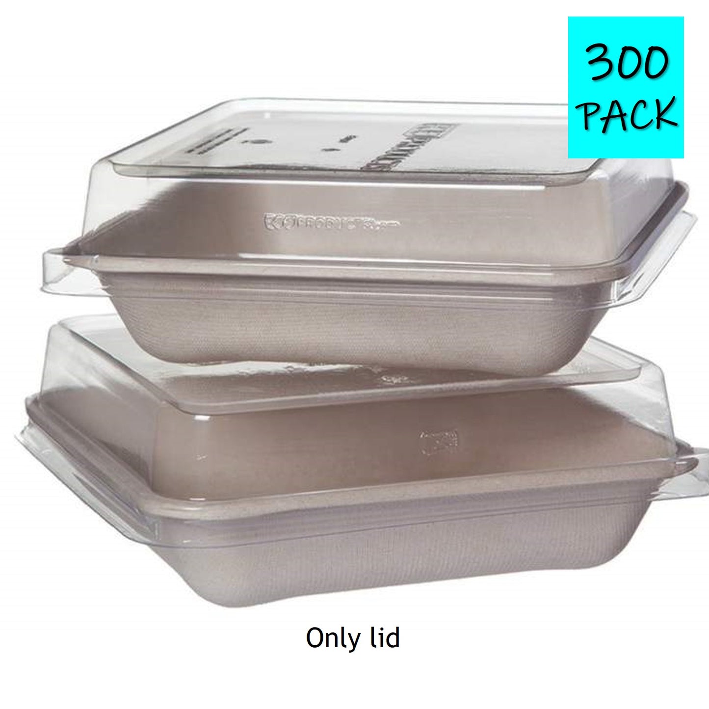 Take Out  Lid for Square 8x8 Box 3 Anti Fog Clear 300 Pack