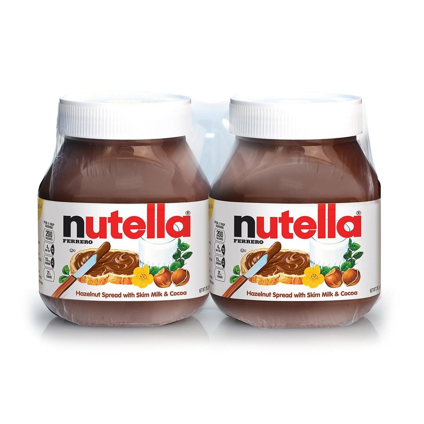 Nutella Hazelnut Spread with Cocoa Twin Jars - 4.2 Lb (1.9kg) 2-Pack