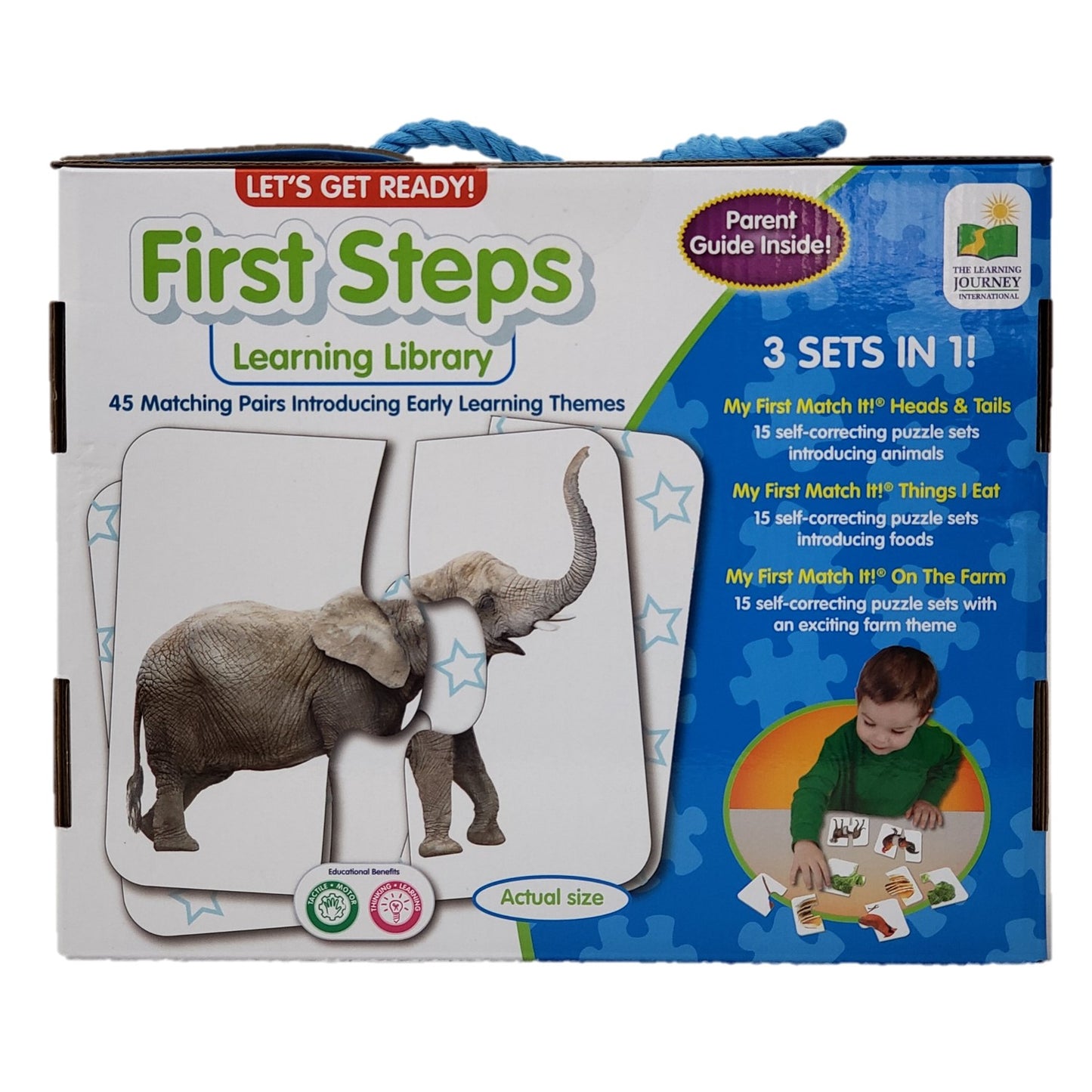 Learning Library First Steps  Heads & Tails, Things I Eat, Farm - 3 Sets in 1