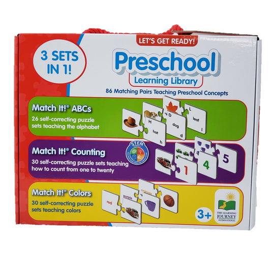 Learning Library Preschool ABC, Counting, Colors - 3 Sets in 1