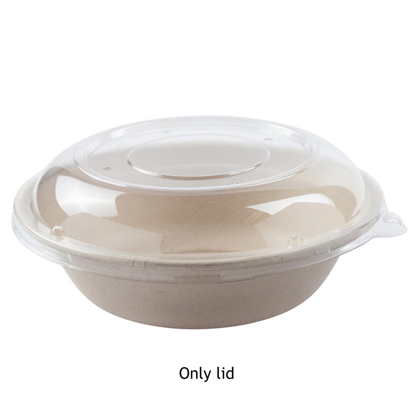 Take Out  Lid for Round Bowl 8" 24-46oz Anti Fog Clear 300 Pack