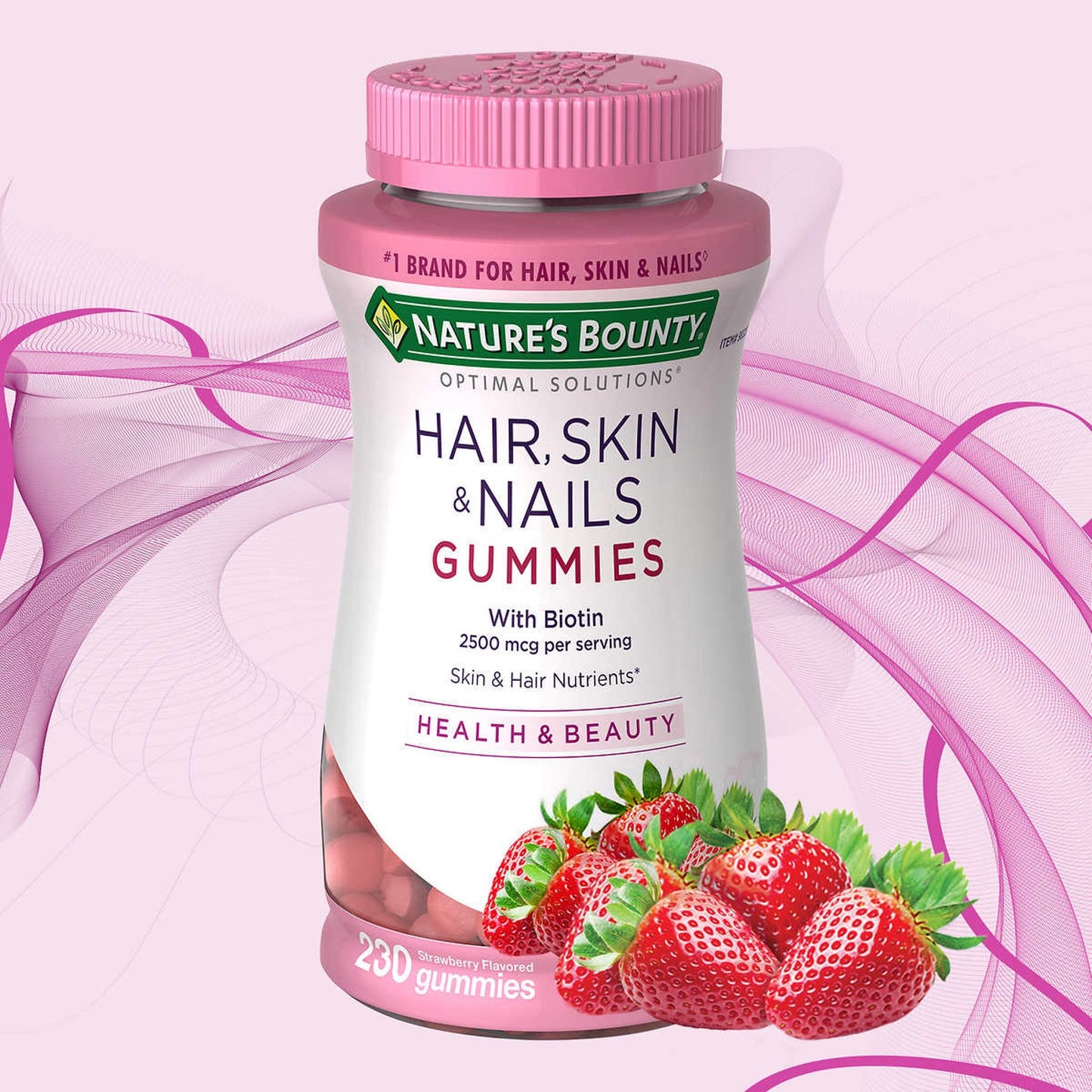 Nature's Bounty Hair Skin and Nails with Biotin Nutrients 2500mcg - 230 Gummy