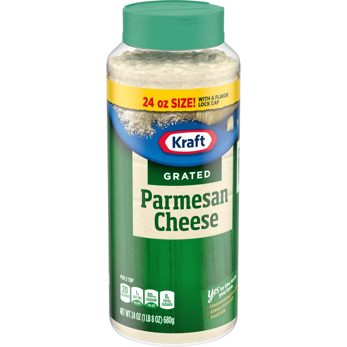 Kraft Grated Parmesan Cheese enhances pastas pizzas shaker bottle of 24oz (680g)