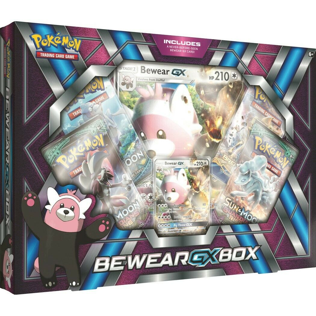 Pokémon Trading Card Game set Bewear-GX Box 4 Pokémon TCG booster packs
