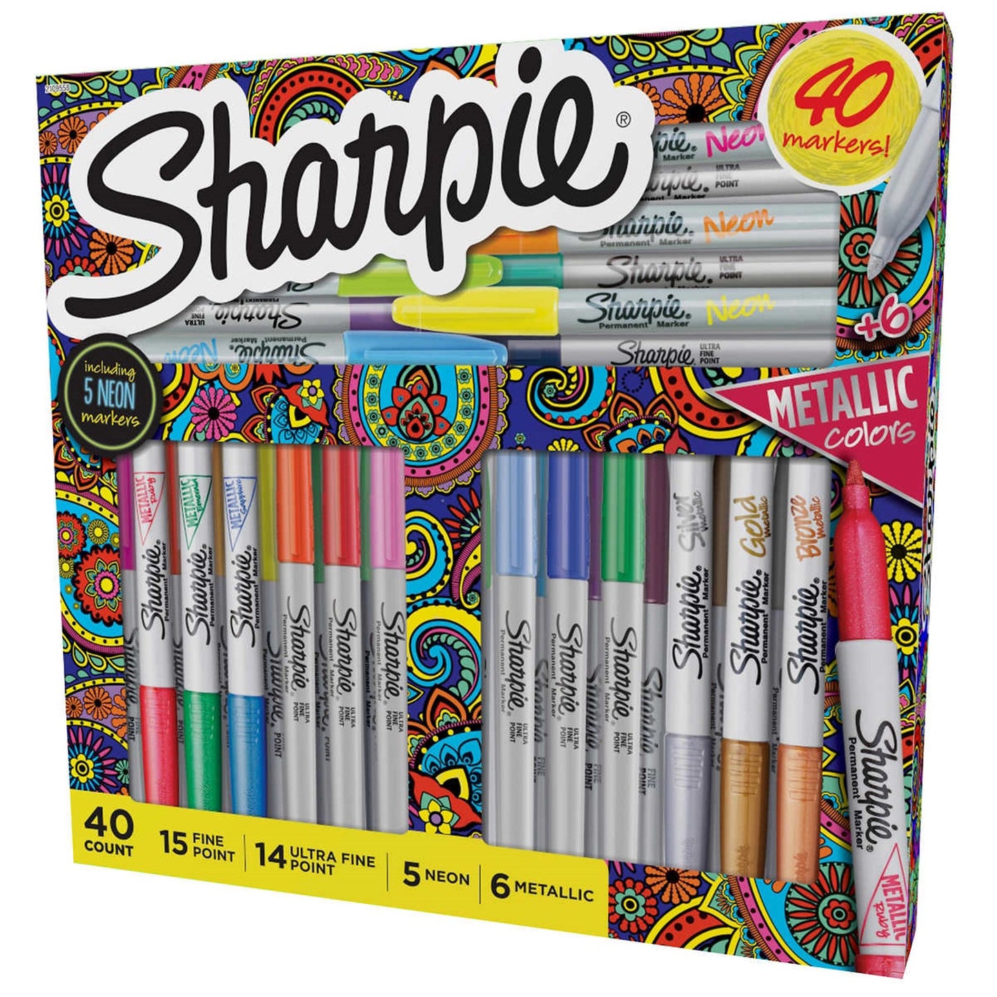 SHARPIE Metallic Permanent Markers, Fine Point, Assorted Colors, 4-Count  Permanent Marker (2029674)